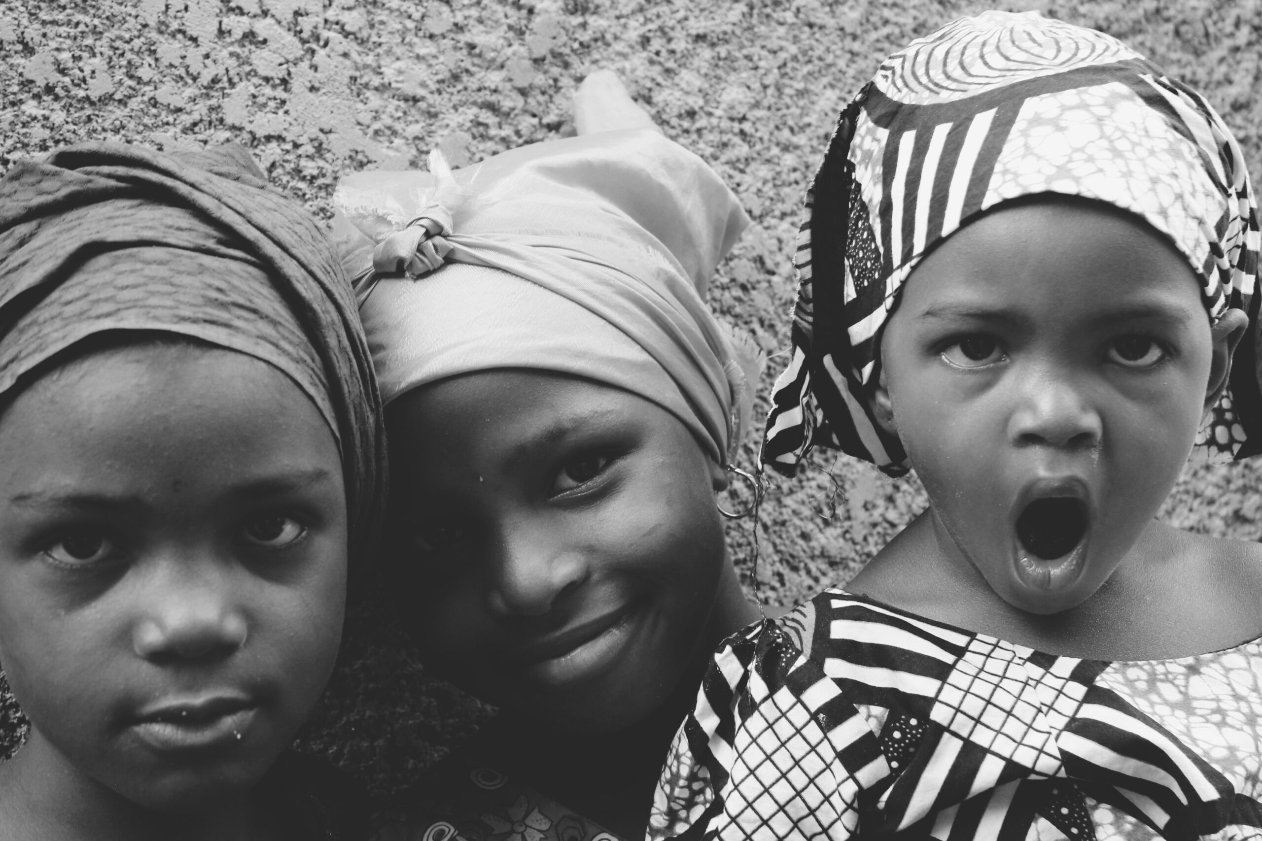 grayscale photography of girls